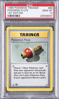 1999 Pokemon Game 1st Edition #86 Flute Trainer - PSA GEM MT 10